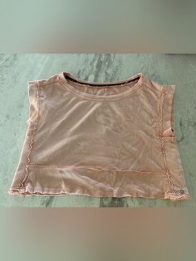 Anthropologie Pilcro Women’s Light Pink Ribbed Tank Top - Sleeveless Crop